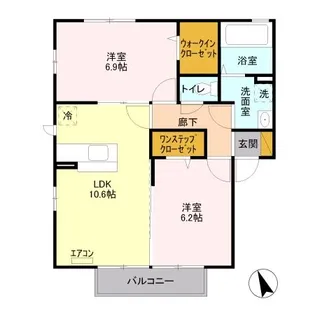 埼玉県新座市北野2【アパート】の間取り