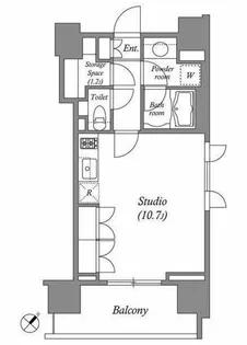 1Rの間取り画像