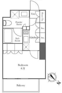 ザ・パークワンズ渋谷本町【13階】の間取り