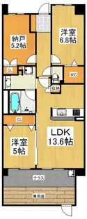 デュオヒルズ志木【1階】の間取り
