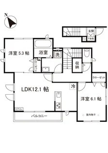 プチ・ヴィラージュA【2階】の間取り