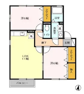 ドレミメゾンB【1階】の間取り