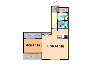 グランパレス宇都宮【5階】の間取り