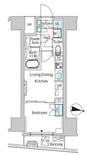 バウスフラッツ品川キャナルサイド【2階】の間取り