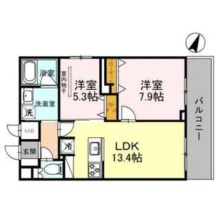 トリニティ三国ヶ丘【3階】の間取り