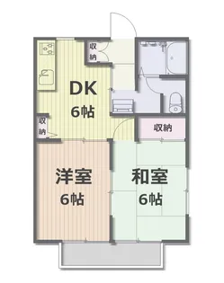 プルメリア A棟【2階】の間取り