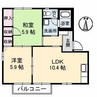 フォーレス上泉 A棟【2階】の間取り