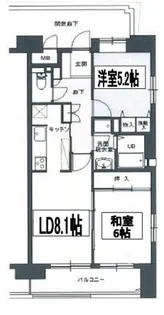 サンテラス反町公園【8階】の間取り