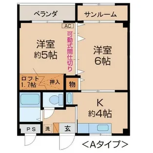 ビルトマンション水橋【1階】の間取り