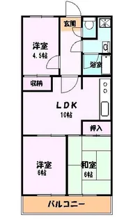グラスコート町田【4階】の間取り