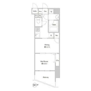 ルクレ東上野レジデンス【3階】の間取り