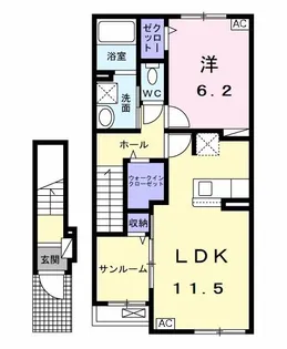 エステートG2【2階】の間取り
