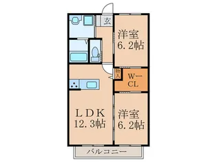 カルデアコートA棟【2階】の間取り