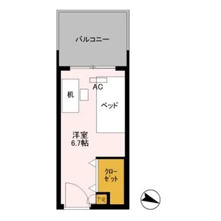 ロイヤルパークスER万代 Share万代【3階】の間取り