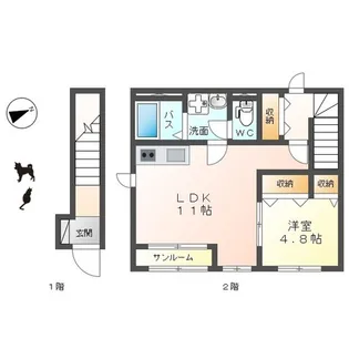 グリーンアーク【2階】の間取り