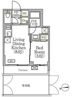 イプセ中野三丁目【1階】の間取り