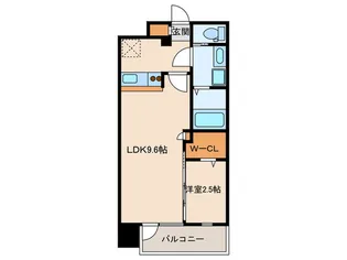 グランフォ-レプライム西新【4階】の間取り