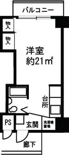 ジュネスIWATA【9階】の間取り