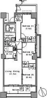 パークアクシス白壁【12階】の間取り
