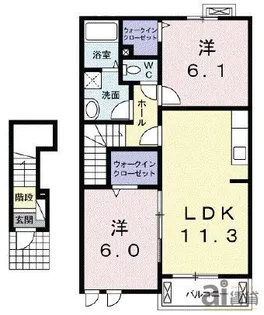 プレジールI【2階】の間取り