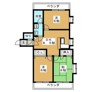 ラブリー壱番館【1階】の間取り