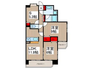 セントレー竹ノ塚第二【8階】の間取り