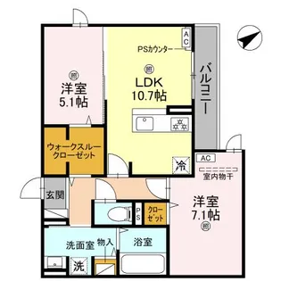 La Maison林崎【1階】の間取り