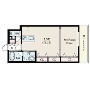 estageo北田辺(エスタジオ北田辺)【4階】の間取り