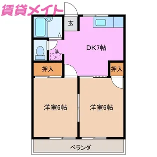 エスポア平田【1階】の間取り