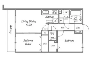 オーパスホームズ白山【3階】の間取り