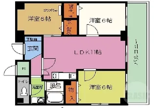 サンピア南茨木【3階】の間取り
