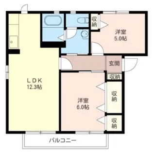 シェリールB【2階】の間取り