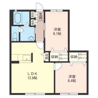 エストレージャA【1階】の間取り