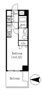 クロスレジデンス清澄白河【6階】の間取り