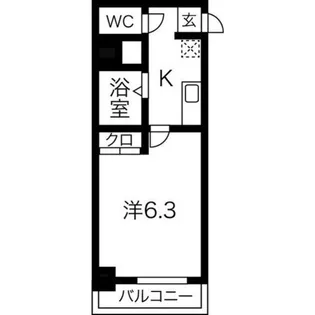 ダイドーメゾン梅田【6階】の間取り