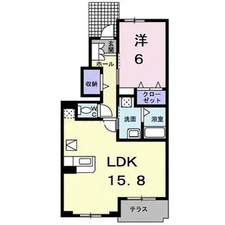 フラン・プロムナ-ドB【1階】の間取り