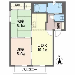 シャーメゾン・ラ・フォーレ B【1階】の間取り