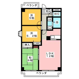 グリーンウッド【3階】の間取り
