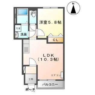 サザンライト【1階】の間取り