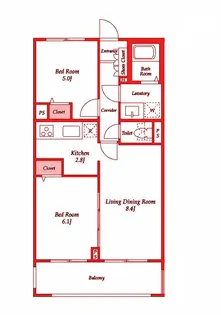 メゾン・ルミエールたまプラーザ【2階】の間取り
