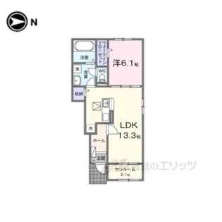 カレント綾部【1階】の間取り