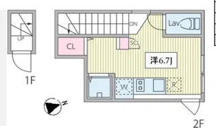 プレジ桜新町【2階】の間取り
