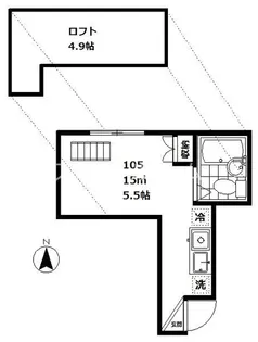 グランドール品川【1階】の間取り