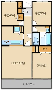 マ・メゾン鷺沼【3階】の間取り