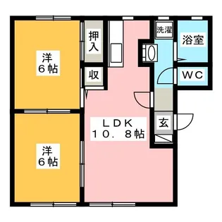 WHITE WOOD A,B(B)【1階】の間取り