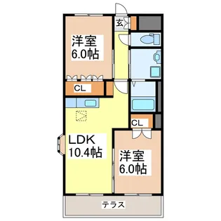 ファミールガーデン【1階】の間取り