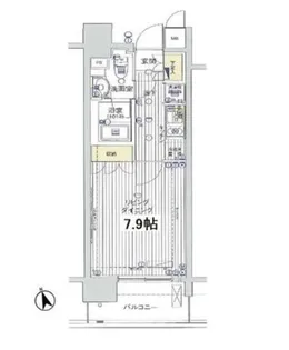 レックス海岸通りレジデンス【4階】の間取り