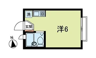 サットンプレイス高北【1階】の間取り