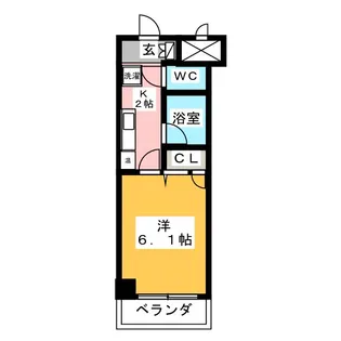 東海通ホワイトビル【5階】の間取り