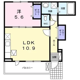 Villa すみれ【1階】の間取り